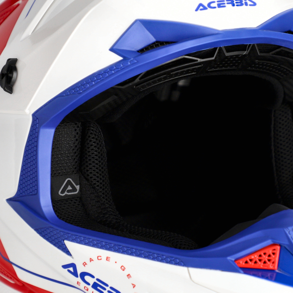 ACERBIS T711 HELMET WHITE/BLUE/RED XS, 9