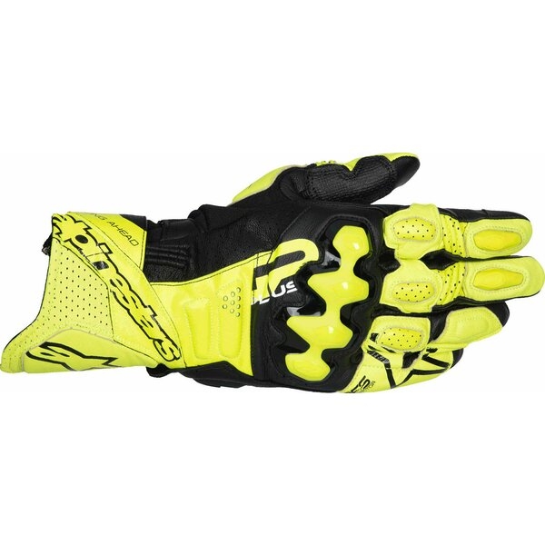 Manusi de piele race ALPINESTARS GP PLUS R V3 XL Rosu fluo/Negru, 10