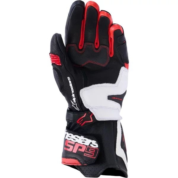 Manusi de piele sport ALPINESTARS SP-9 S Negru/Alb, 13