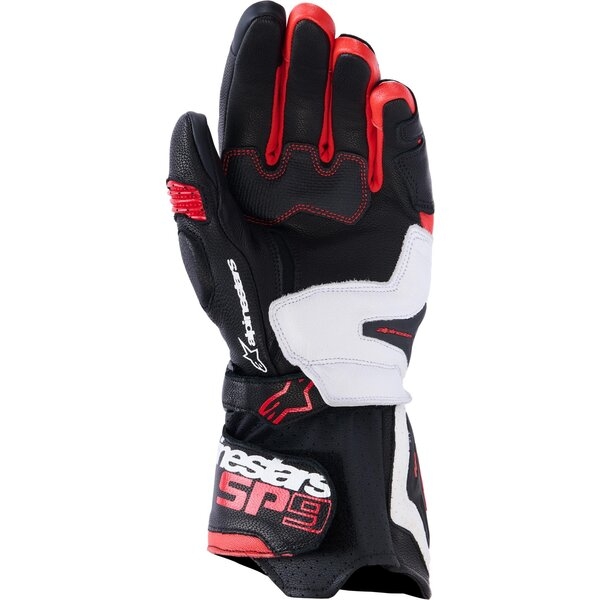 Manusi de piele sport ALPINESTARS SP-9 M Negru/Alb, 3