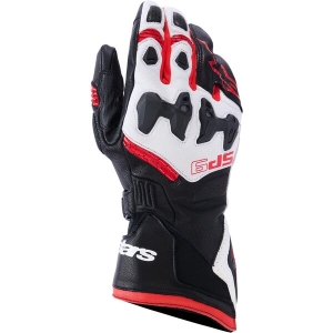 Manusi de piele sport ALPINESTARS SP-9 M Negru/Rosu fluo, 3