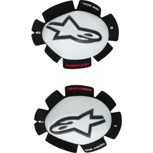 Slidere pentru genunchi ALPINESTARS GP TECH Alb/Negru, 3