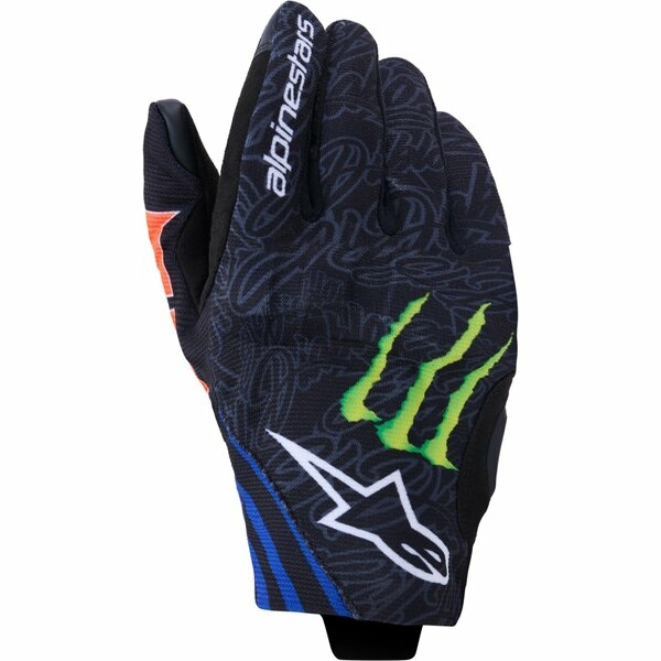 Manusi de vara ALPINESTARS FQ20 REEF V2 MONSTER XXL Negru/Rosu fluo/Albastru, 2