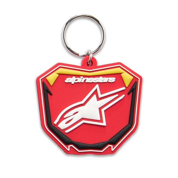 Breloc ALPINESTARS PLATE Negru/Albastru/Rosu, 3