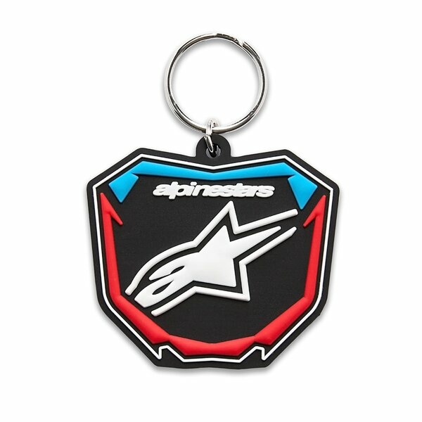 Breloc ALPINESTARS PLATE Negru/Alb, 2