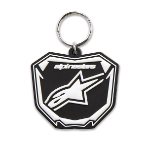 Breloc ALPINESTARS PLATE Negru/Alb, 3