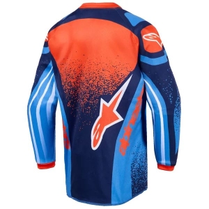 Tricou cross-enduro de copii ALPINESTARS RACER NOMUR 2026 XXS Albastru/Portocaliu, 3