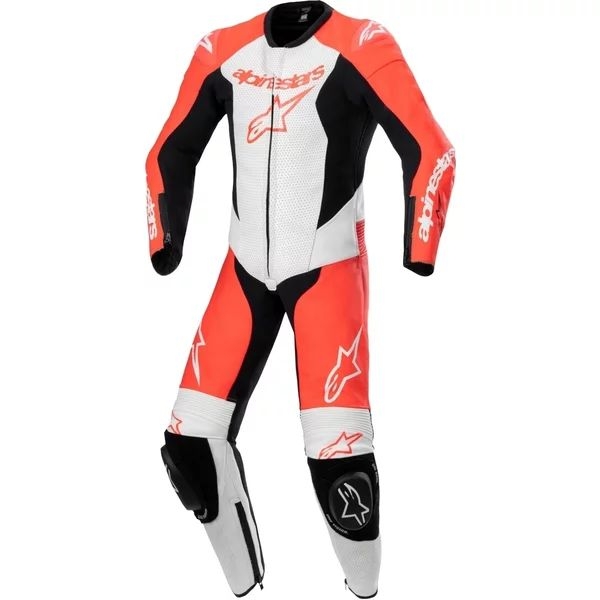 Combinezon de piele 1 piesa de copii ALPINESTARS GP PLUS V2 YOUTH Rosu fluo/Alb/Negru 120, 3