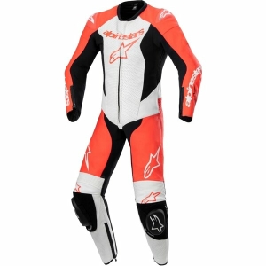 Combinezon de piele 1 piesa de copii ALPINESTARS GP PLUS V2 YOUTH Rosu fluo/Alb/Negru 150, 5