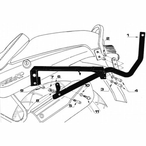 Suport Top Case Givi BMW R 850 R   R 1100 R (95   02)