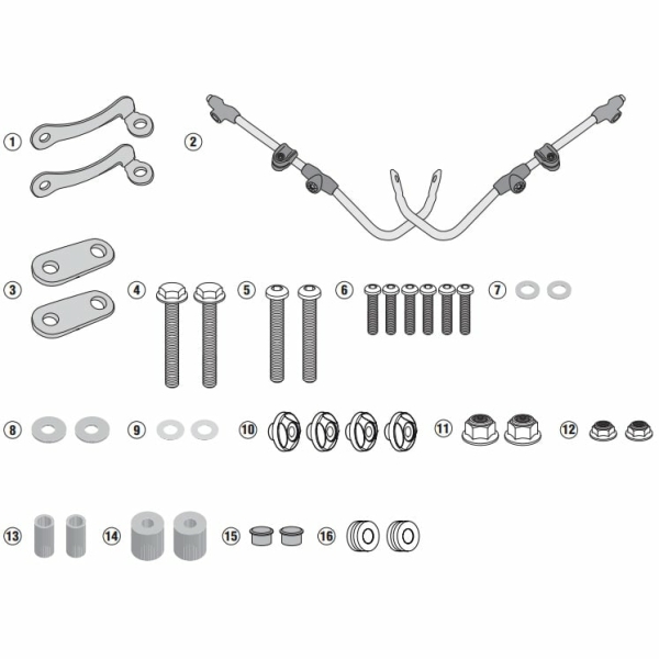 Kit montare parbriz Kimco Like 125 (17)