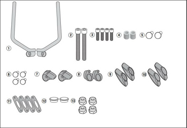 Kit fixare parbriz DUCATI