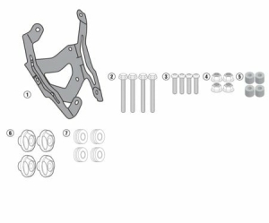 Kit fixare parbriz Givi Yamahas MT-09 Tracer - 2122DT