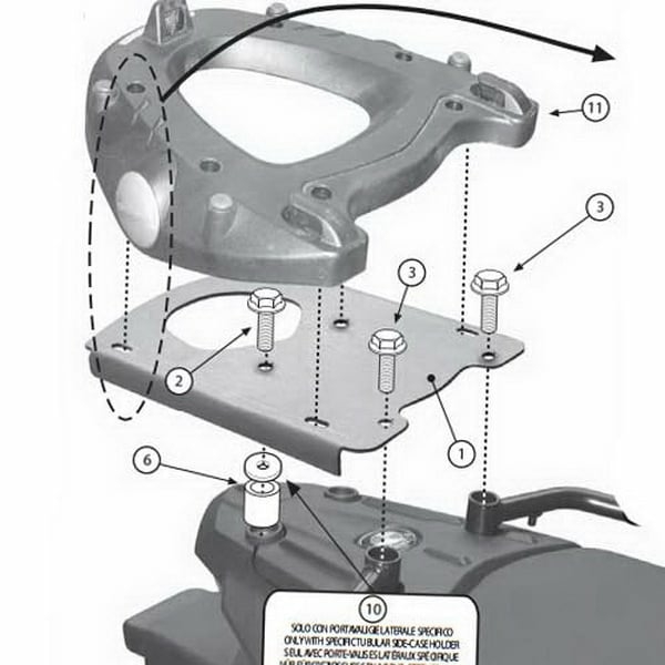 Suport Top Case Givi Monokey BMW F650GS   F700GS   F800GS (08   18)