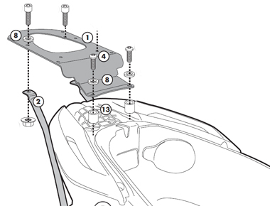 Suport Top Case Givi Monokey Piaggio MP3 Yourban   HPE (11   24)