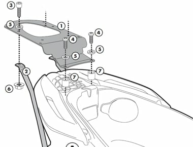 Suport Top Case Givi Monolock Piaggio MP3 Yourban   HPE (11   24)