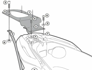 Suport Top Case Givi Monolock Piaggio MP3 Yourban   HPE (11   24)