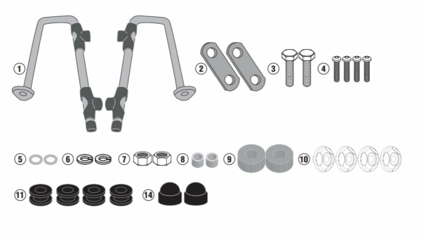 Kit Fixare Parbriz Givi Honda Super Cub C125 - 1168A