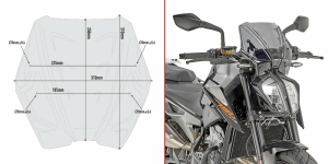 Parbriz Fumuriu Givi KTM Duke 790 (18   20)   890 Duke R (21-)