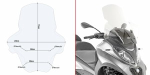 Parbriz Transparent Givi Piaggio MP3 350-400-500 Sport   Business (18   21)