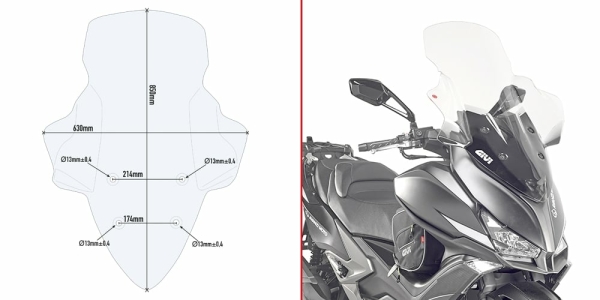 Kit fixare parbriz Givi Kymco Xciting S400i - D6104ST