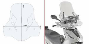 Parbriz Transparent Givi Kymco Agility 300 R16 (19-)