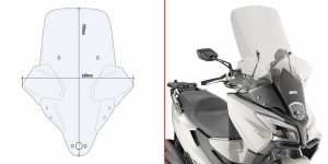 Parbriz Transparent Givi Kymco X-Town 125-300 City (20-)