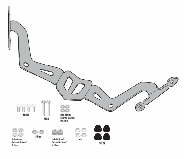 Kit fixare parbriz Givi Yamaha MT-03 321 - 4128S