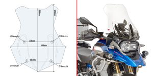 Parbriz Transparent Givi BMW R 1200 GS - Adventure (2016)   R 1250 GS - Adventure (19-)