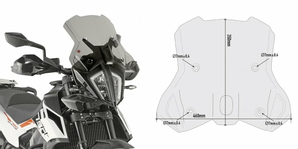 Kit fixare parbriz Givi specific pentru 7710DT, 7710D