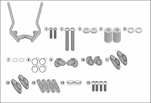 Kit fixare parbriz Givi Yamaha MT-07 - 1173S
