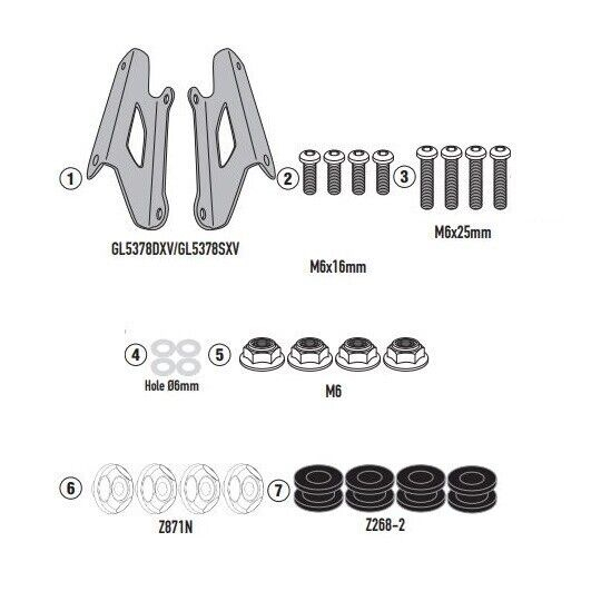 Kit fixare parbriz GIVI pentru SYM Joyride 300 (22-)