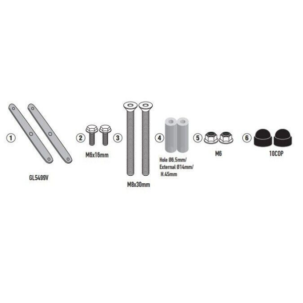 Kit fixare parbriz Givi Aprilia SR GT 125-200 - 6711DT