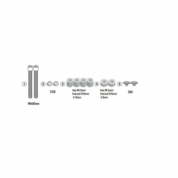 Kit Montare Suport Top-Case In Prezenta Suportilor Laterali Benelli TRK 702   702 X (23-24)