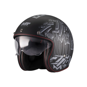 Casca open face motociclete MT Le Mans 2 S SV Pure A1 negru mat (ochelari soare integrati) - omologare noua ECE 22.06 - L (59/60cm), 5