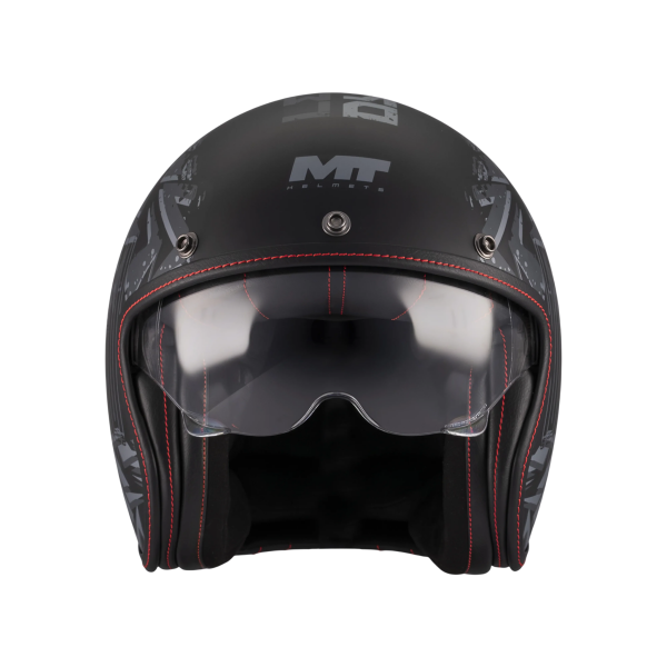 Casca open face motociclete MT Le Mans 2 S SV Pure A1 negru mat (ochelari soare integrati) - omologare noua ECE 22.06 - M (57/58cm), 3