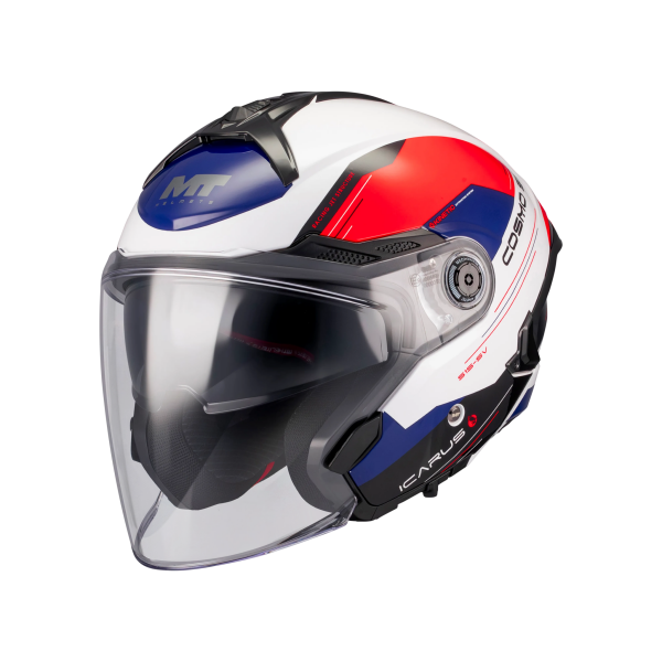 Casca open face motociclete MT Cosmo SV Icarus A5 rosu lucios (ochelari soare integrati) - tip viziera: MT-V-37 - L (59/60cm), 5