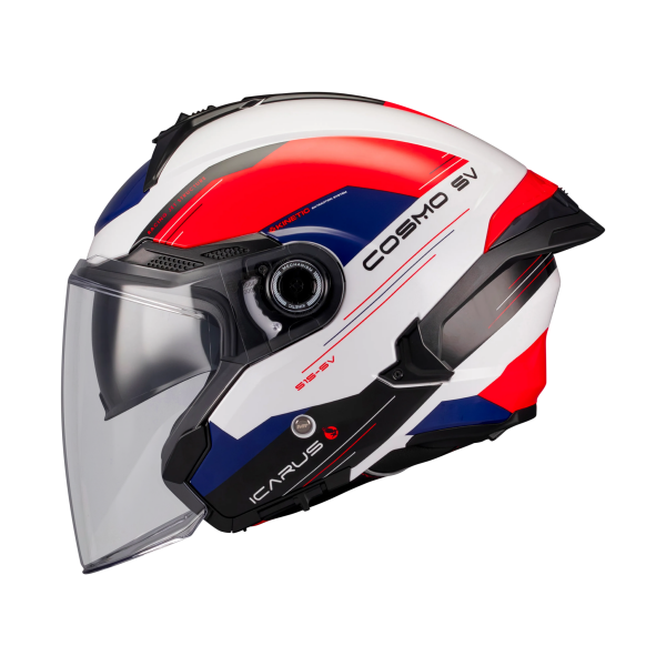 Casca open face motociclete MT Cosmo SV Icarus A5 rosu lucios (ochelari soare integrati) - tip viziera: MT-V-37 - XL (61/62cm), 5