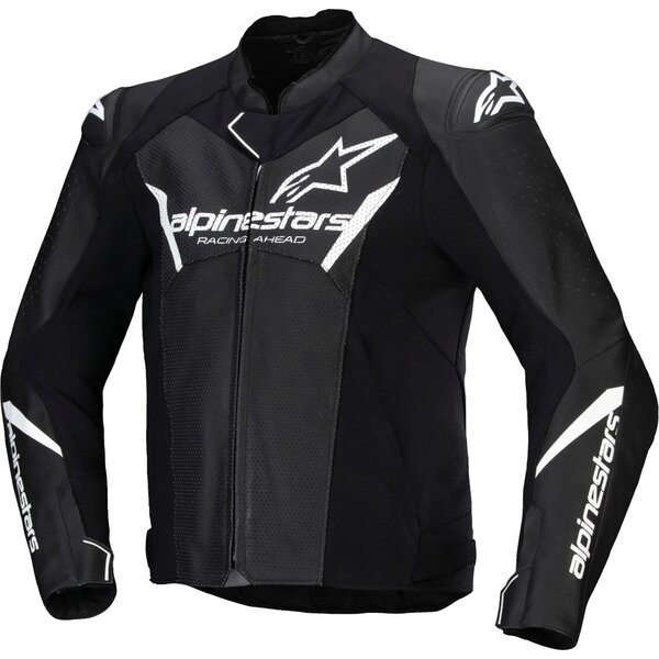 Geaca de piele ALPINESTARS FASTER V3 AIRFLOW 46 Negru/Rosu fluo, 6