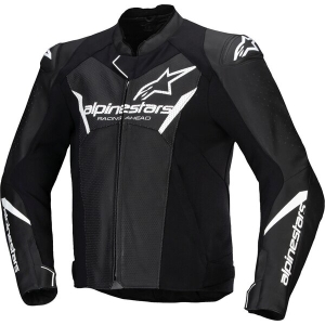 Geaca de piele ALPINESTARS FASTER V3 AIRFLOW 46 Negru/Rosu fluo, 6