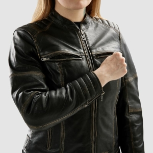Geaca de piele Rebelhorn Hunter II Vintage Lady, 5