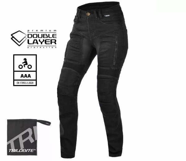 Blugi Trilobite  Parado doublelayer Ladies, Slim Fit, Negru, 4