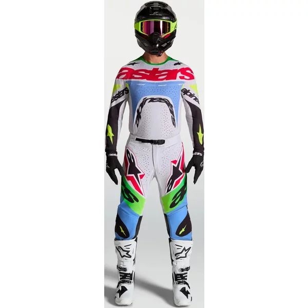 Pantaloni cross-enduro ALPINESTARS SUPERTECH DYNA 2027 30 Alb/Albastru/Mov, 6