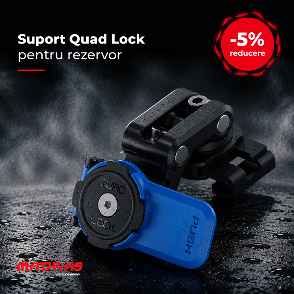 Suport Telefon Moto Quad Lock® Prindere Rezervor Lichid de Frână — Aluminiu Anodizat, Blocare în 2 Pași, 2