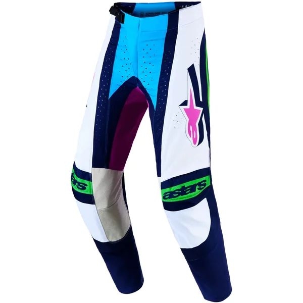 Pantaloni cross-enduro ALPINESTARS TECHSTAR MAVEN 2027 30 Alb/Albastru/Verde, 2