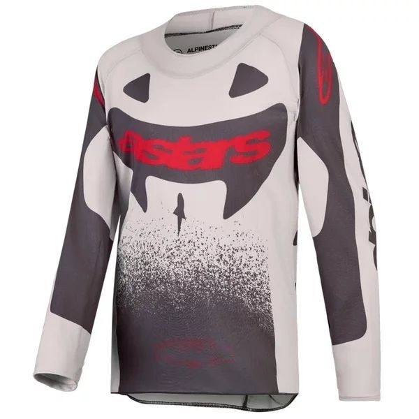 Tricou cross-enduro copii ALPINESTARS SUPERTECH SWAN 2027 S Gri/Rosu, 4