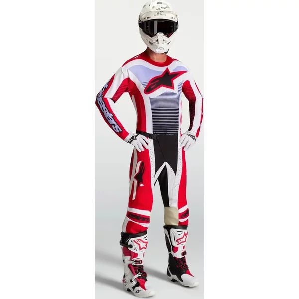 Tricou cross-enduro ALPINESTARS TECHSTAR MAVEN 2027 S Alb/Albastru/Verde, 8