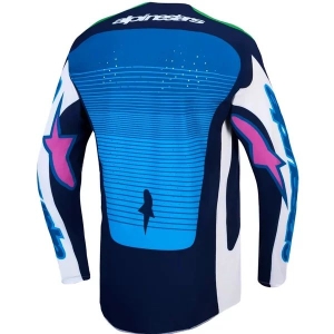 Tricou cross-enduro ALPINESTARS TECHSTAR MAVEN 2027 S Alb/Albastru/Verde, 6