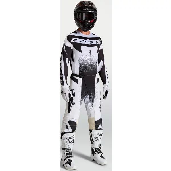 Tricou cross-enduro ALPINESTARS TECHSTAR SWAN 2027 S Alb/Negru, 6