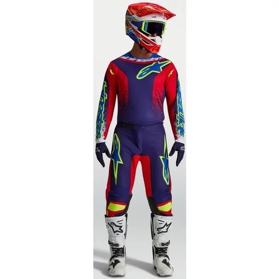 Pantaloni cross-enduro ALPINESTARS FLUID DRAG 2027 30 Negru/Alb/Albastru, 11